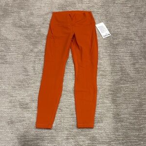 NWT Lululemon aligned high-rise pant 28 inch inseam. Cayenne. Size 8.